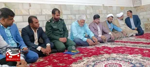 دیدار و سرکشی فرمانده ناحیه و مسئولین شهرستان فاریاب از خانواده شهدا به مناسبت هفته دفاع مقدس