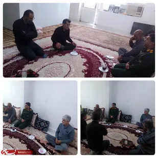 جانشین ناحیه مقاومت بسیج رودان با خانواده شهید فاضل خادمی دیدار کرد