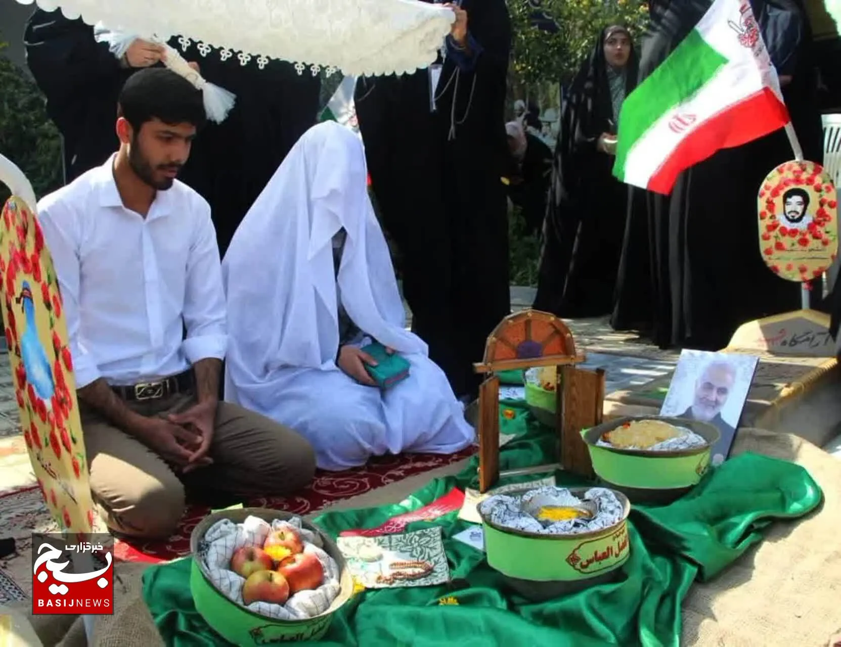 آغاز زندگی مشترک زوج دانشجوی گلستانی در جوار شهدای هویزه+عکس