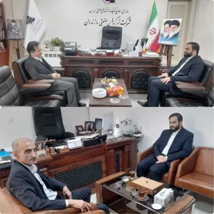 دیدار مسئول سازمان بسیج کارگران و کارخانجات استان مازندران با مدیرعامل شهرک های صنعتی استان و مدیرعامل شرکت تولید نیروی برق شهید سلیمی نکا