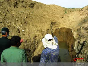 لایروبی قنات روستای هورستانه گلپایگان به روایت تصویر