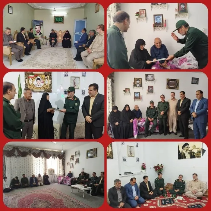 دیدار معاون فرهنگی رزمندگان غرب و شمال غرب کشور از خانواده های شاهد در دهلران