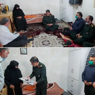 دیدار فرمانده سپاه امیرالمؤمنین(ع) استان ایلام با خانواده شهید پاسدار "علیرضا دارابی"