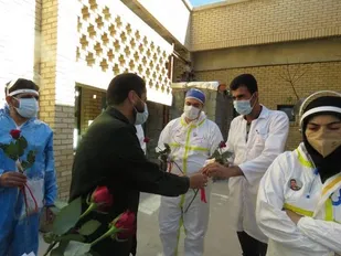 از پرستاران بخش کرونای بیمارستان پیمانیه جهرم تقدیر شد