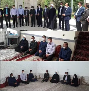 دیدارازخانواده شهدا و غباروروبی مزارشهدا توسط سپاه ناحیه ایوان