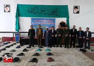 پویش ایران عاشورایی همزمان با سراسر کشور با حضور فرمانده سپاه  حضرت جوادالائمه (ع) خراسان شمالی  در شهرستان شیروان برگزار شد