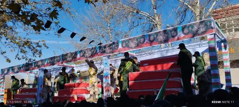 مراسم تشیع و اسقبال شهدایی گمنام در استان ایلام برگزار شد+عکس