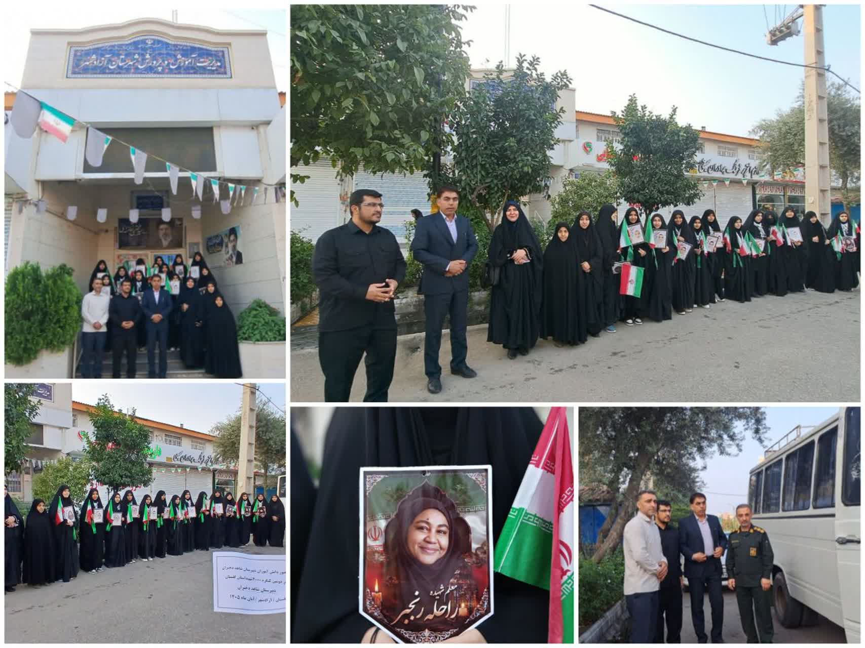 دانش‌آموزان دبیرستان شاهد دختران گنبدکاووس عازم کنگره ملی ۴۰۰۰ شهید گلستان شدند.
