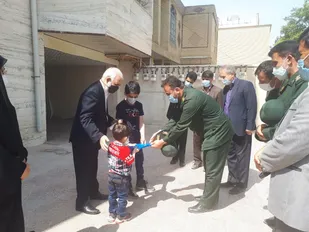 دیدار و تجلیل مسئولان سپاه فتح از خانواده شهید مدافع سلامت