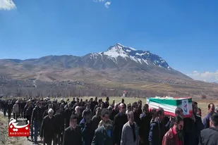 تشییع پیکر شهیده &laquo;پروانه شاهی&raquo; در روستای حاجی آباد شهرستان تویسرکان