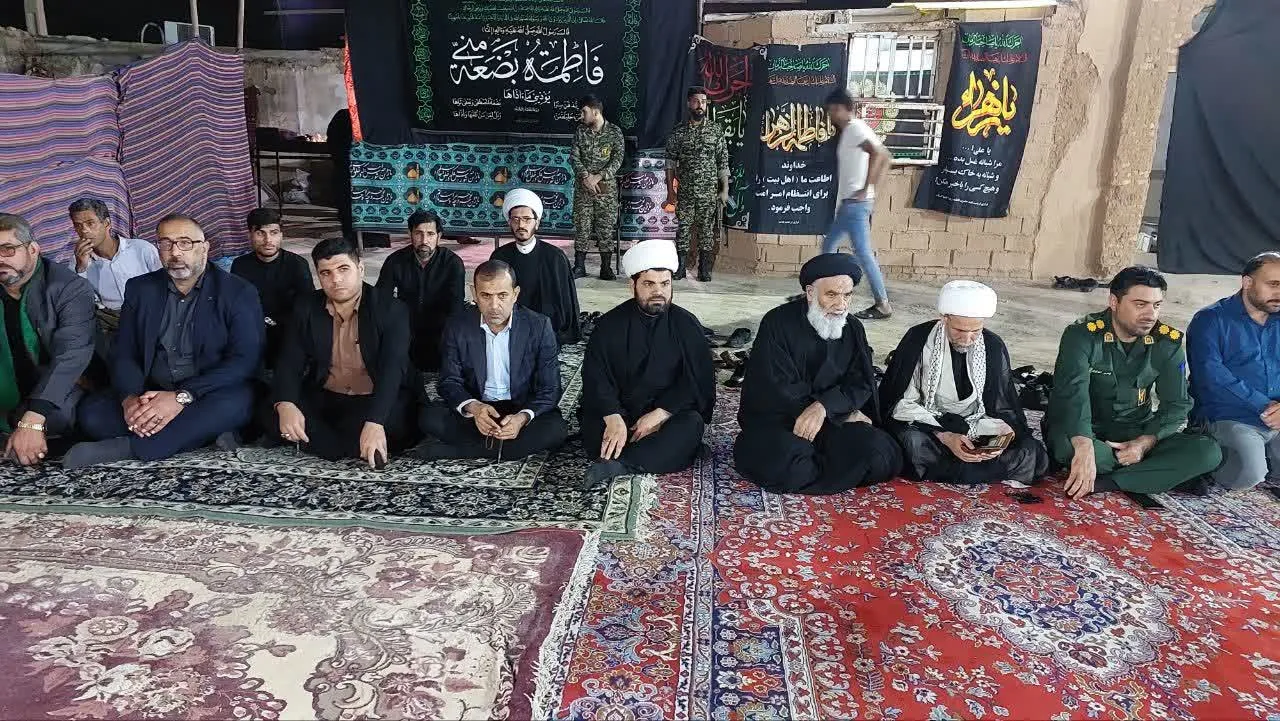 حمیدیه در سوگ بانوی ولایت؛ حضور نماینده ولی‌فقیه در خوزستان در آیین عزاداری حضرت زهرا(س)