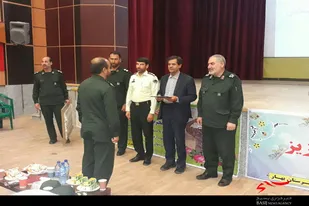 مراسم تودیع و تکریم فرمانده سپاه ناحیه بهار