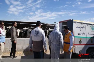 افتتاح کلینیک سیار دامپزشکی سازمان بسیج جامعه کشاورزی استان در اردوی جهادی دامپزشکی