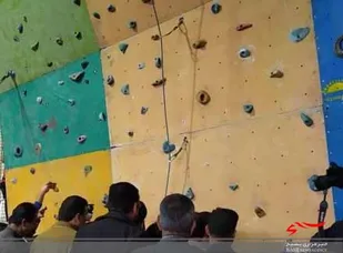 افتتاح دیواره سنگ نوردی تیپ شهید نوری بجنورد