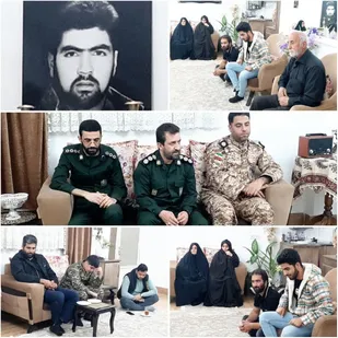 دیدار فرمانده سپاه پیشوا با خانواده بسیجی مرحوم "سیدناصر تاجیک حسینی"