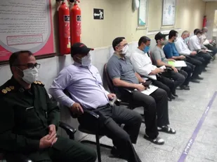 حضور اعضای سازمان بسیج پیشکسوتان قزوین در رزمایش سراسری اهداء خون