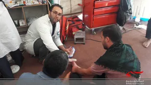 خدمات درمانی به زائرین اربعین در عمود ۱۳۹