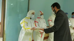 تقدیر بسیج دانشجویی دانشگاه کردستان از خدمات کادر پزشکی در کنترل ویروس کرونا