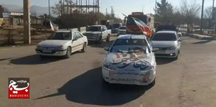 برگزاری رژه خودرویی شهرستان رومشکان به مناسبت دهه مبارک فجر +فیلم