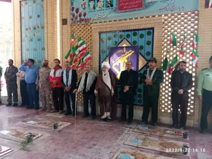 غبارروبی و عطرافشانی قبور شهدا شهرستان تفت برگزار شد