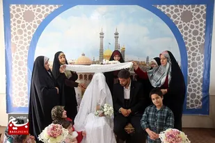 عقد یک زوج در یادمان شهدای هویزه