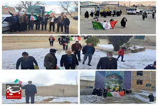 راهپیمایی 22 بهمن همراه با قرائت قطعنامه در روستا افتر برگزار شد