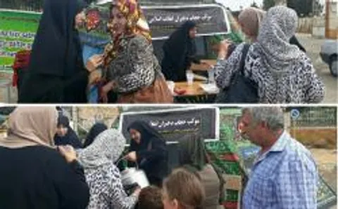 برپایی موکب حجاب دختران انقلاب اسلامی در بیله سوار