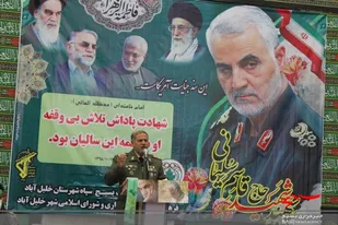 دومین سالگرد شهادت حاج قاسم با تشییع یک شهید گمنام در خلیل آباد