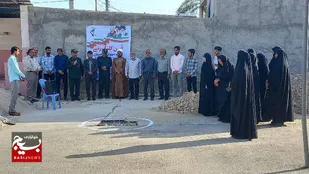 آئین کلنگ زنی ساختمان پایگاه مقاومت خواهران روستای راهدار دشتستان