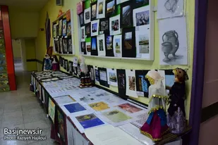 برپایی نمایشگاه هنرهای دستی بسیج دانش آموزی شهیده هاجریان همدان