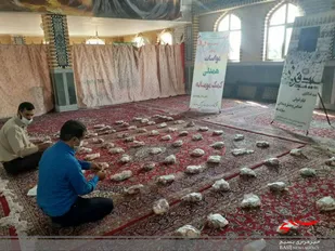 تلاش قرارگاه جهادی شهید سلیمانی مسجد امام رضا (ع) شاهرود در مرحله دوم رزمایش مواسات