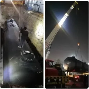 نصب و راه اندازی ششمین مخزن اضطراری در بوستان مرجان خانی آباد