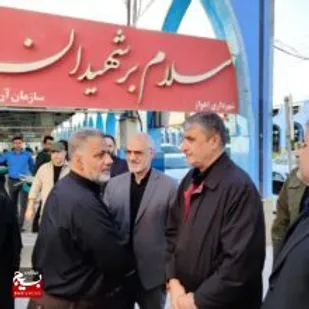 ادای احترام رئیس سازمان انرژی اتمی ایران به شهدای  خوزستان