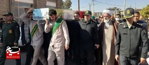 تشییع پیکر مطهر شهید گمنام با حضور پرشور مردم ششتمد