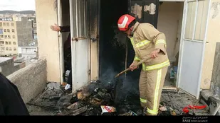 حریق در انبار منزل مسکونی در ملایر