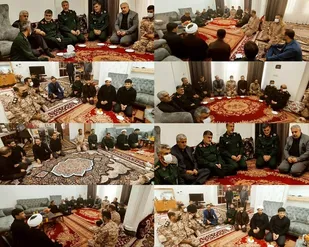 حضور سردار شاکرمی در مراسم بزرگداشت والده سرهنگ پاسدار عبدل عسگری