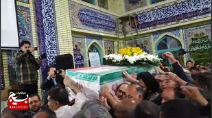 آیین وداع با پیکر حاج محمد (جمعلی) کیانی در شهرکرد