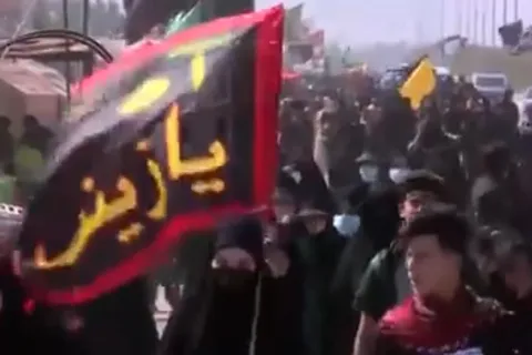 لحظاتی با پیاده‌روی اربعین امروز مردم استان بصره