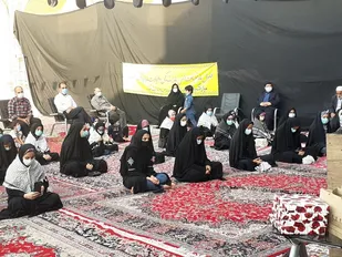 مراسم یاد بود معلم شهید در روستای مبارکه بافق