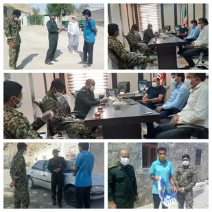 بازدید فرمانده حوزه حضرت صاحب الزمان (عج) بندرلنگه از قرارگاههای تحول بخش  لمزان