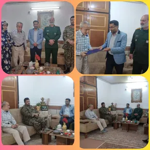 دیدار و تکریم از خبرنگار و جانباز دفاع مقدس در علی&zwnj;آبادکتول