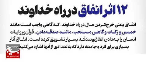  ۱۲ اثر انفاق در راه خداوند