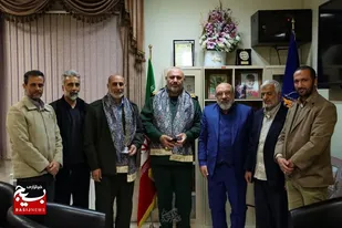 دیدار حاج مصطفی خورسندی با سردار اکبری فرمانده سپاه استان