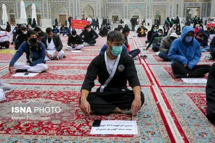 تجمع ورزشکاران مشهدی در واکنش به هتک حرمت &zwnj;اهل بیت(ع) در حرم رضوی
