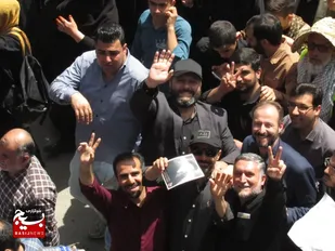 حضور بسیجیان ناحیه امام حسین(ع) کرج در مراسم سالگرد ارتحال بنیانگذار انقلاب اسلامی