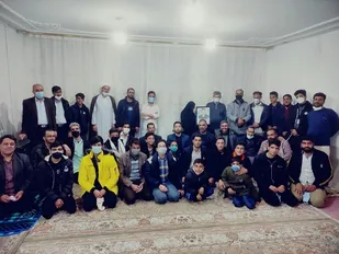 تحدید میثاق رزمندگان گردان 102 امام حسین علیه السلام بر مزار شهیدمدافع وطن شهید حسین قدیری