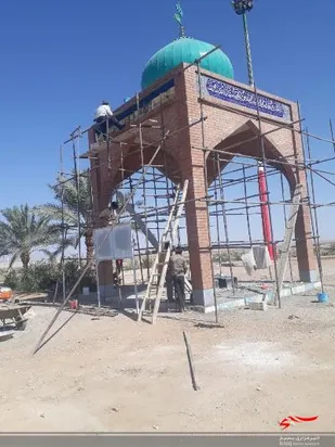 کاشی کاری کتیبه گلزار شهدای گمنام شهر خور