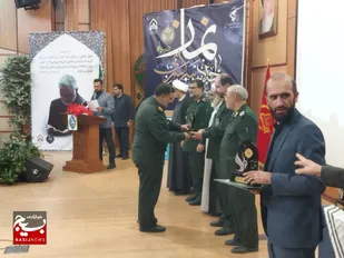 تجلیل از فرمانده، نماینده ولی فقیه و معاون روابط عمومی و تبلیغات سپاه ثارالله بعنوان رده برتر