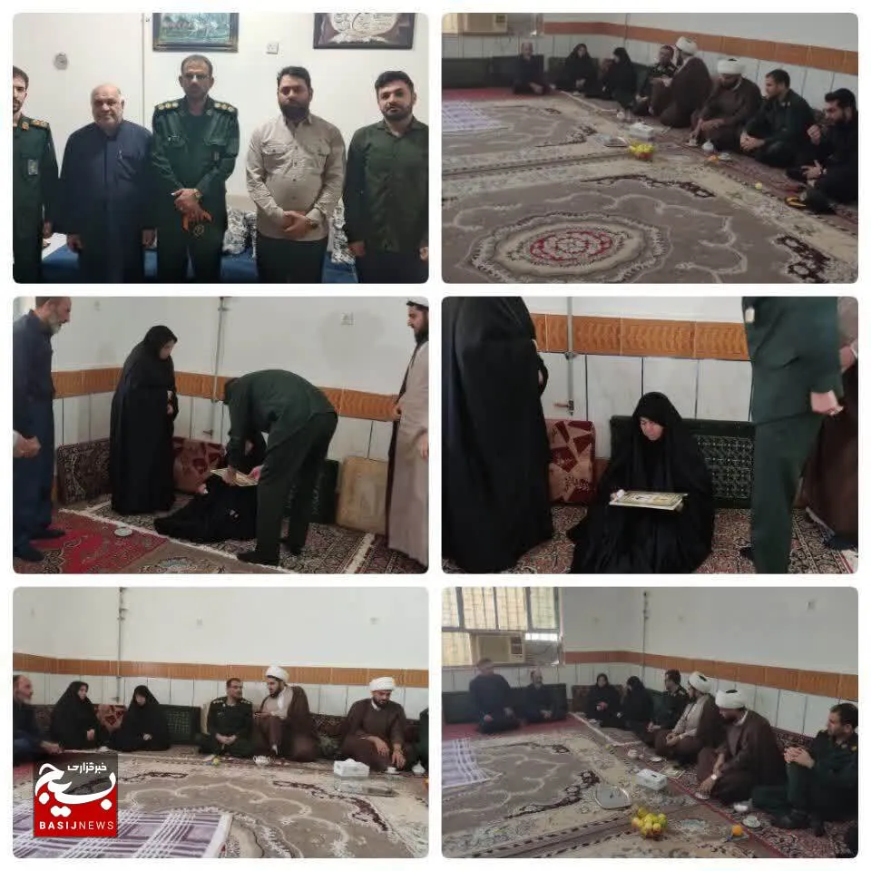 دیدار فرمانده ناحیه مقاومت بسیج کارون با خانواده شهداء و ایثارگران