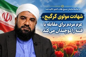 شهادت مولوی گرگیج، عزم مردم برای مقابله با فتنه را دوچندان می‌کند